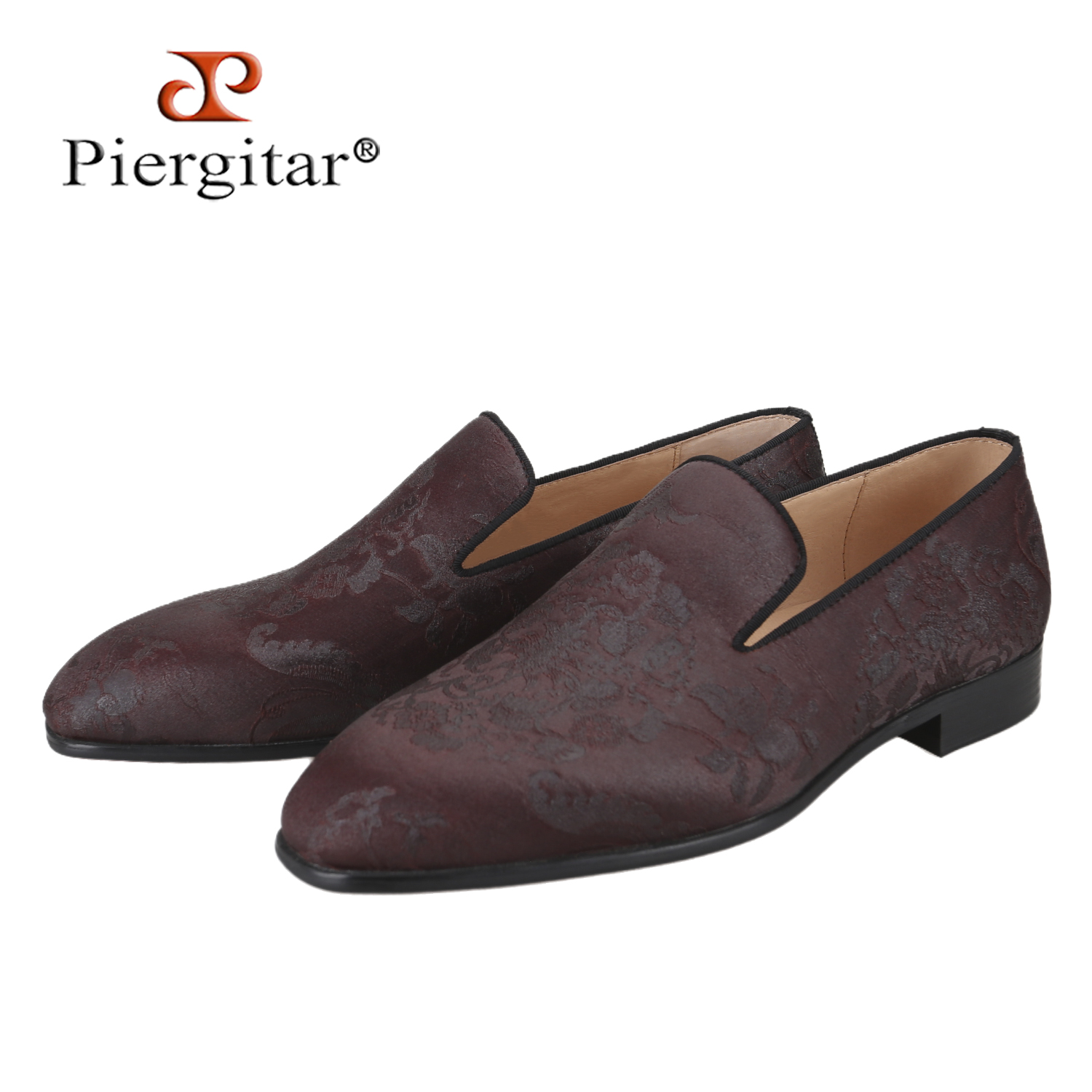 Men Formal Wear Brown - Piergitar Dark Brown Handmade Totem Gambiered