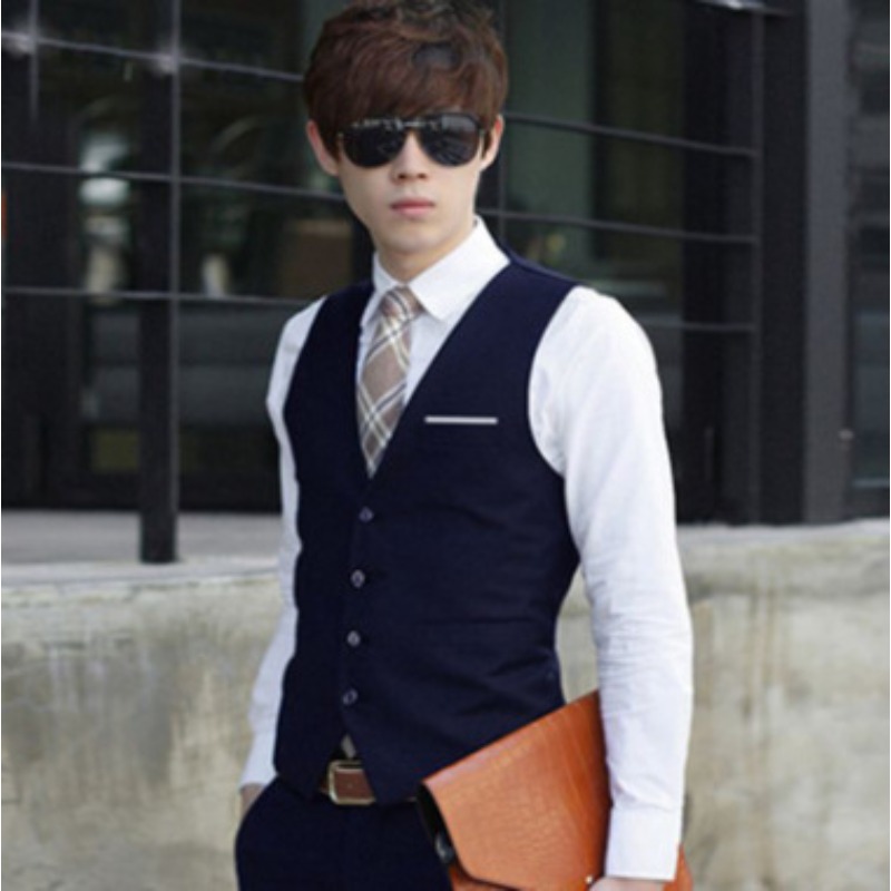 Men Formal Wear Office - Men British Slim Fit Suit Vest
