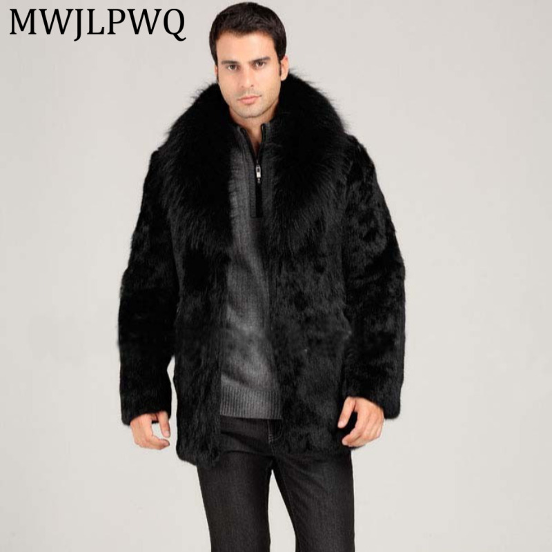 Large Men Formal Wear - MWJLPWQ Mens Casual Faux Fur Mid