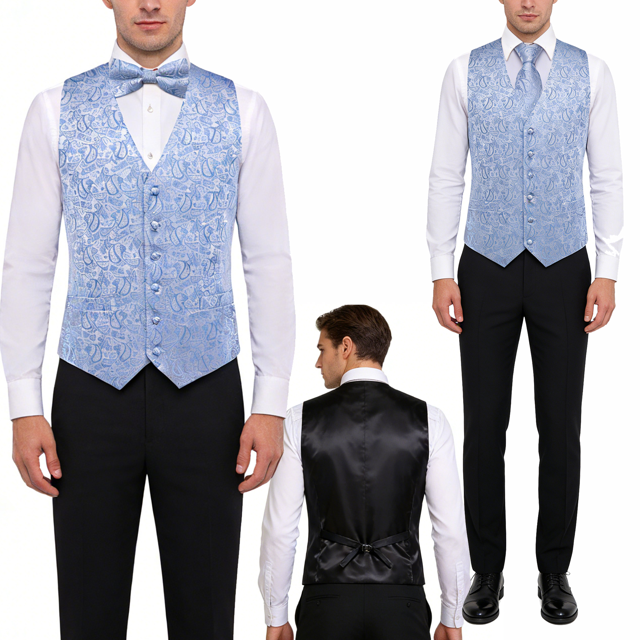 Formal Vest Waistcoat - Men's Formal Tuxedo Vest - Paisley
