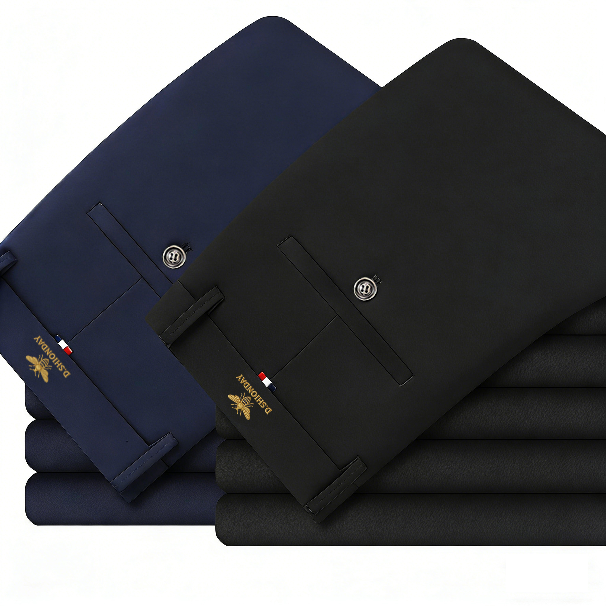 Men Formal Wear Office - 2 Pack Men's Luxury Bee Waist