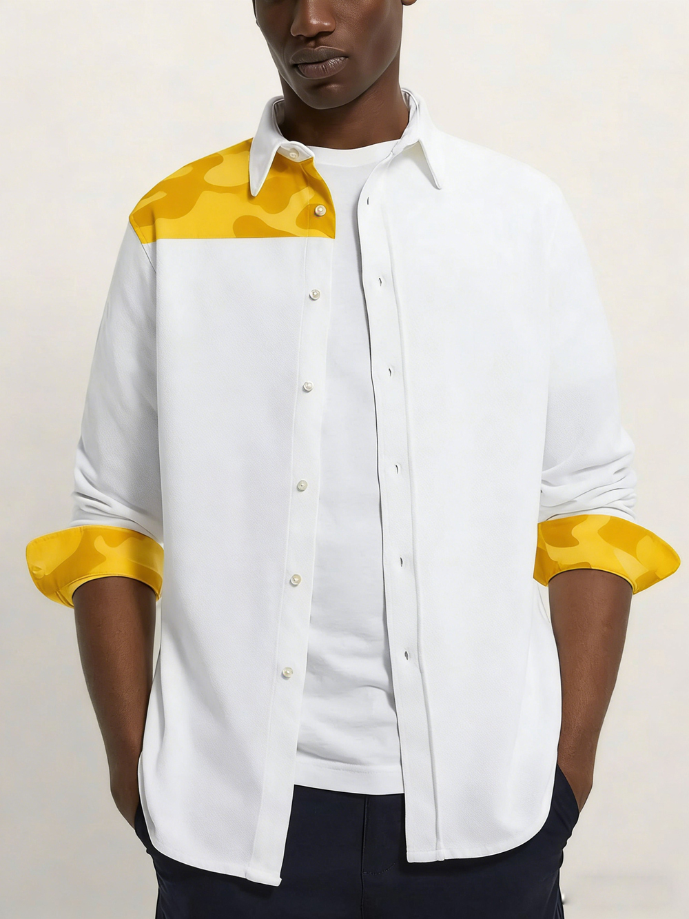 Large Men Formal Wear - Men's Simple Fashion Long Sleeve Shirt