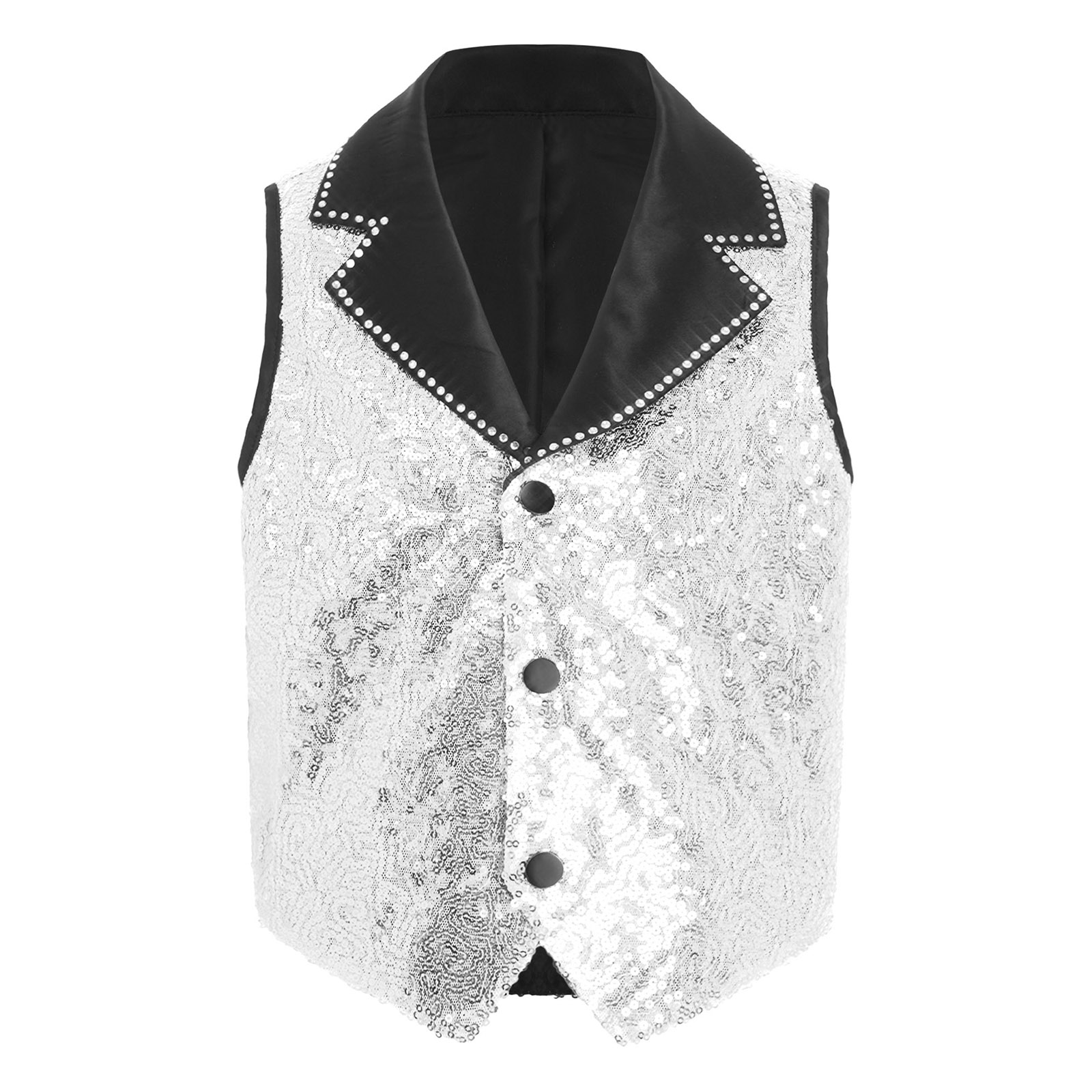 Boys Girls Vest Shiny Sequin S - Formal Vest Waistcoat ulasan dan harga