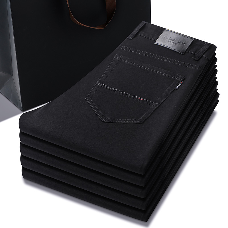 Pure Black Jeans Men's Summer  - Men Formal Wear With Jeans ulasan dan harga
