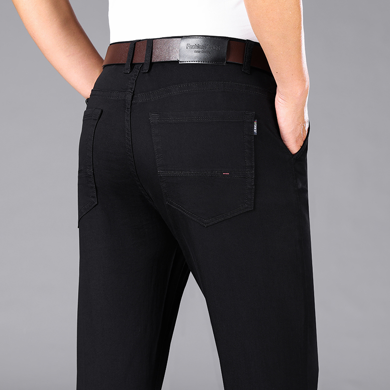 Pure Black Jeans Men's Summer  - Men Formal Wear With Jeans ulasan dan harga