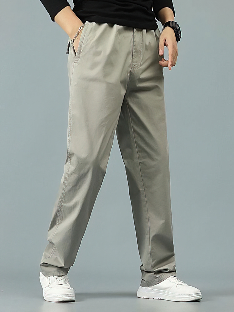 100% Cotton Straight Casual Pa - Men Formal Wear Office ulasan dan harga