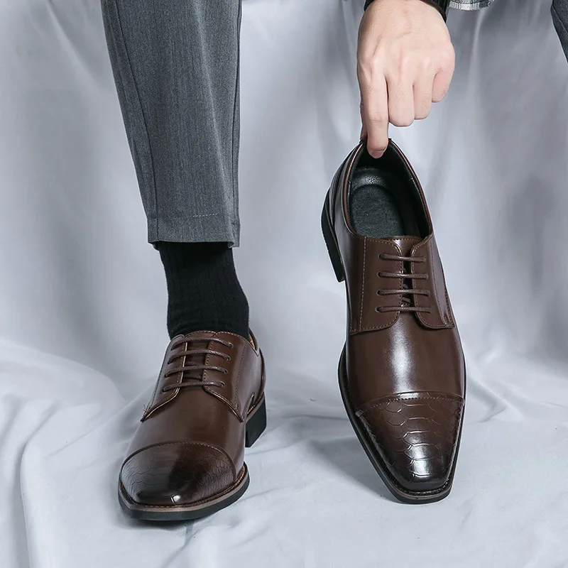 Classic Italy Pointed Toe Leat - Men'S Luxury Formal Wear ulasan dan harga