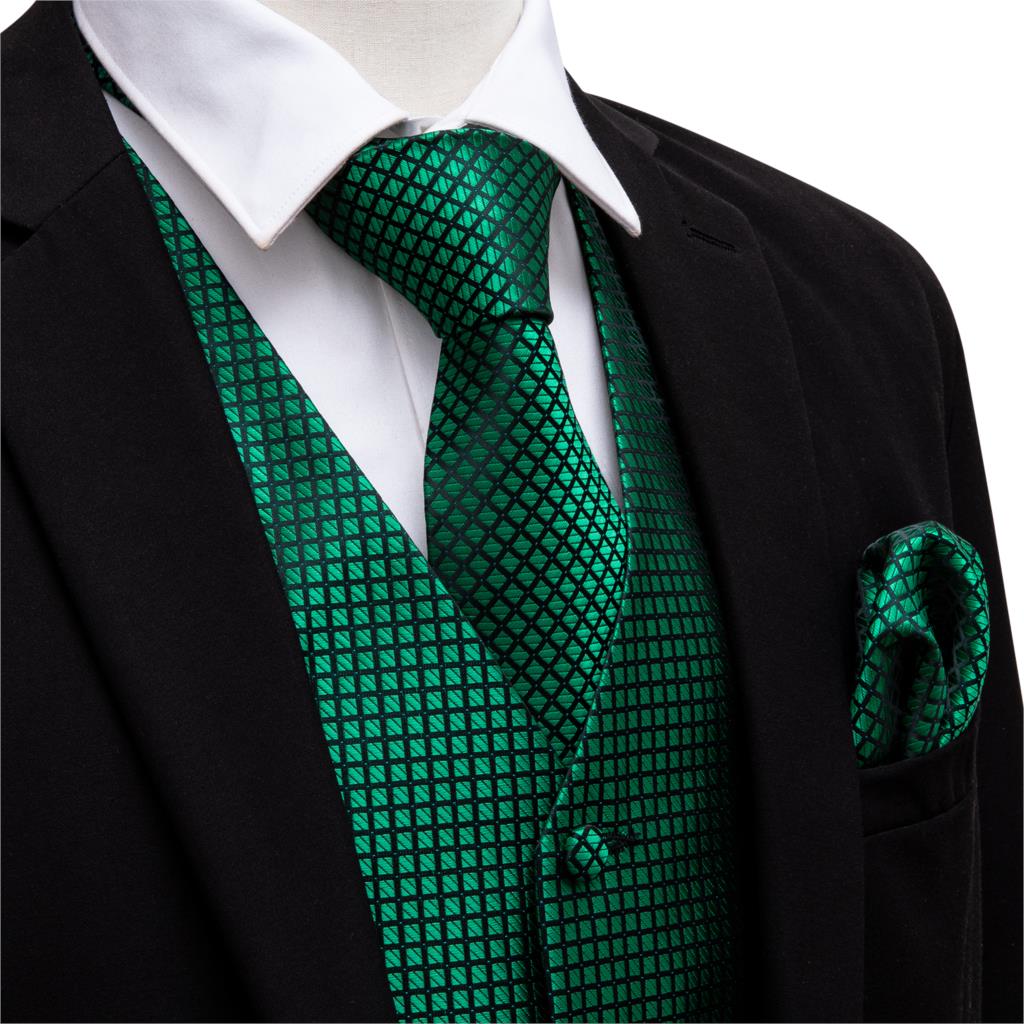 Green Suit Vest Men Paisley Wa - Formal Vest Waistcoat ulasan dan harga