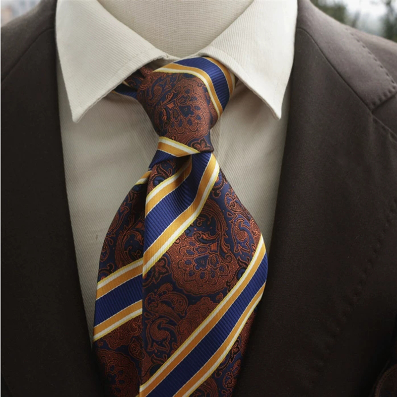 New Trendy Navy Brown Neckties - Men Formal Wear Brown ulasan dan harga