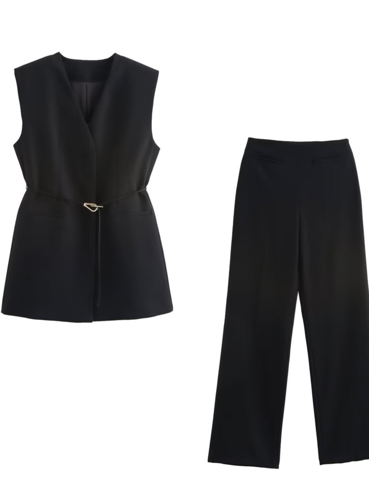 Ladies Solid Color Two Piece S - Formal Vest Waistcoat ulasan dan harga