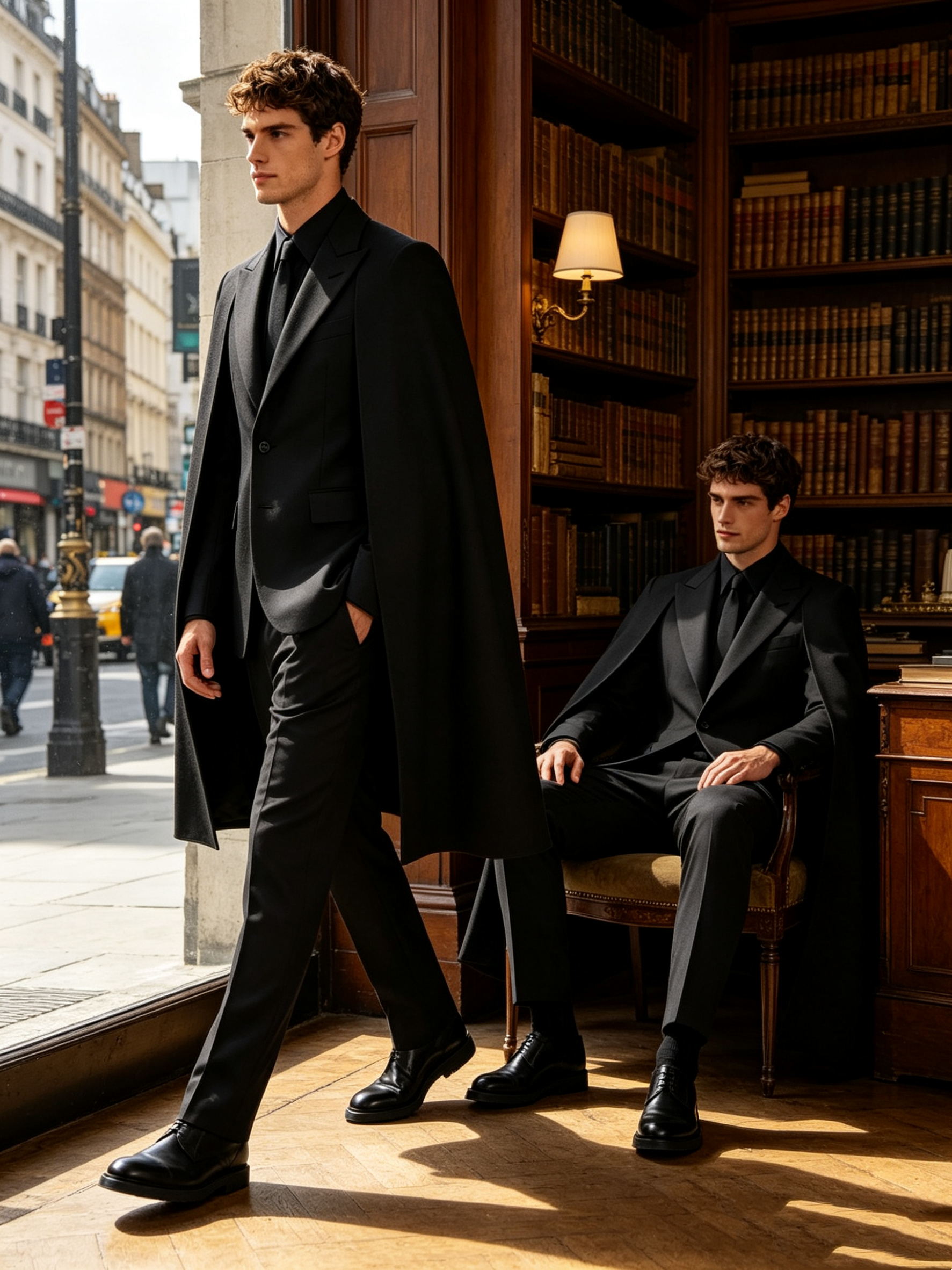 Designer Black Wrap Men Suit S - Men Formal Wear Design ulasan dan harga