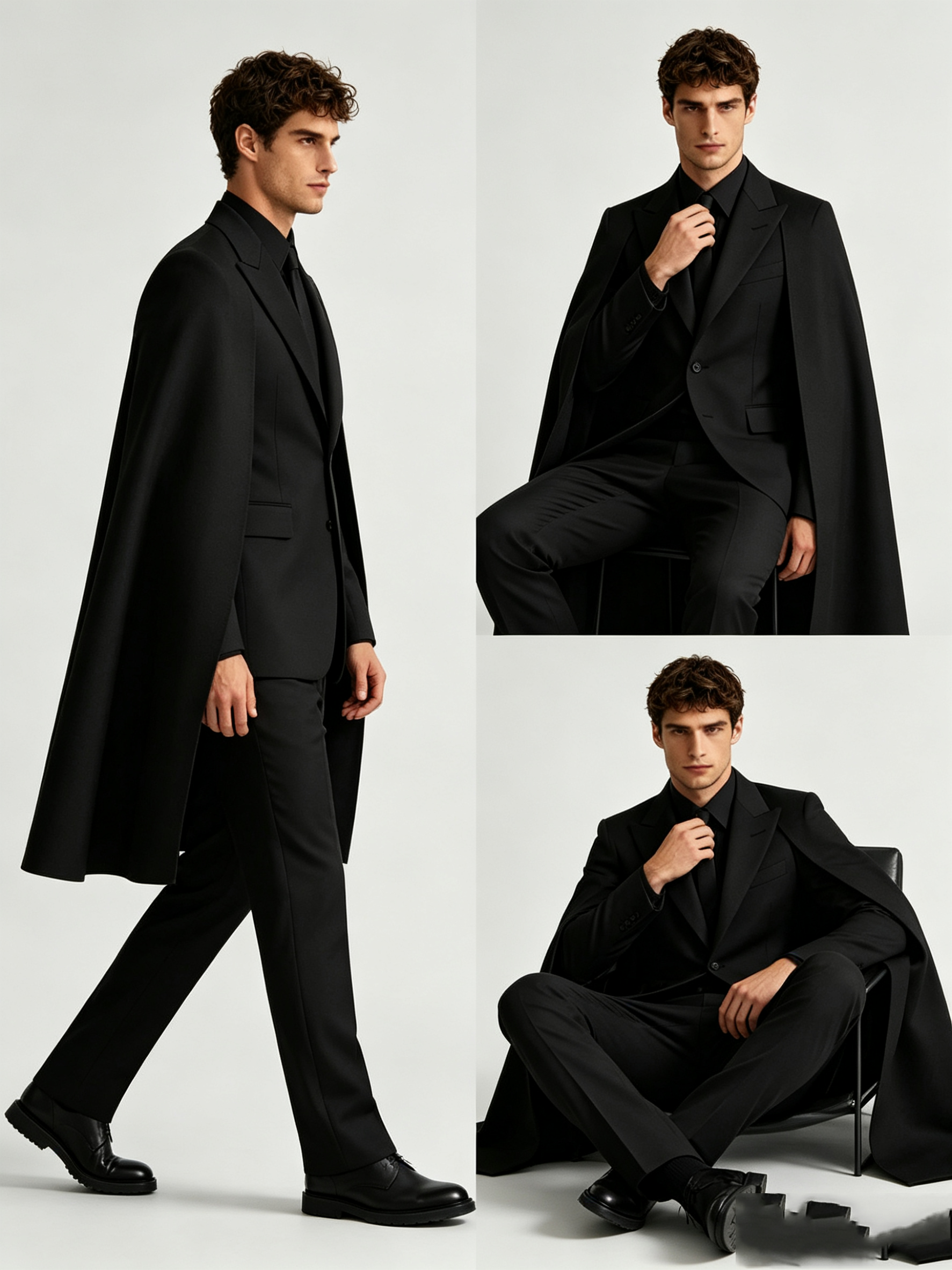 Designer Black Wrap Men Suit S - Men Formal Wear Design ulasan dan harga