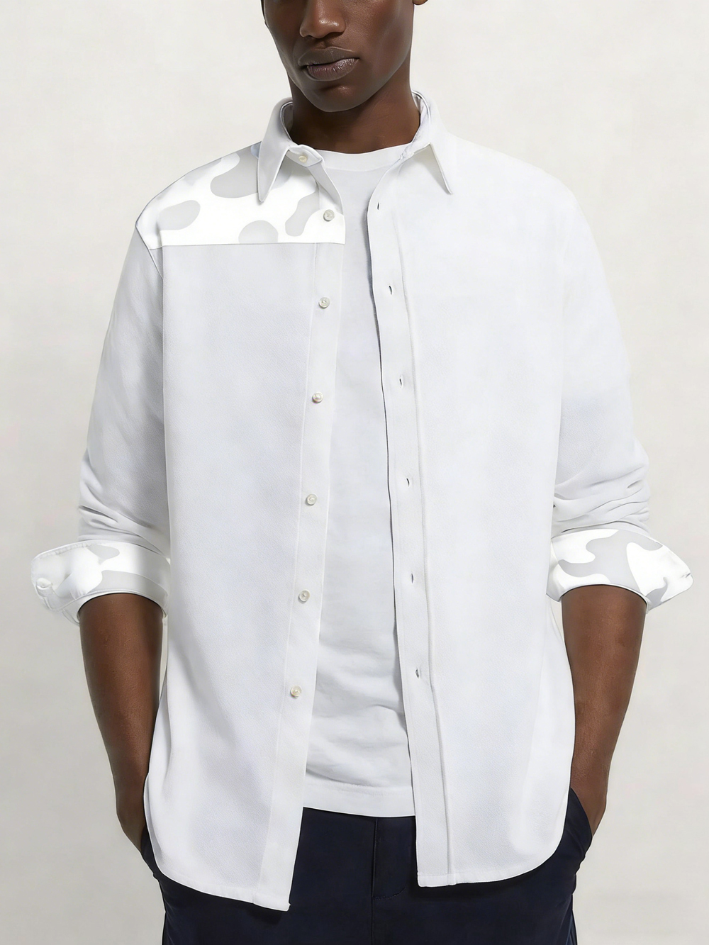 Men's Simple Fashion Long Slee - Large Men Formal Wear ulasan dan harga