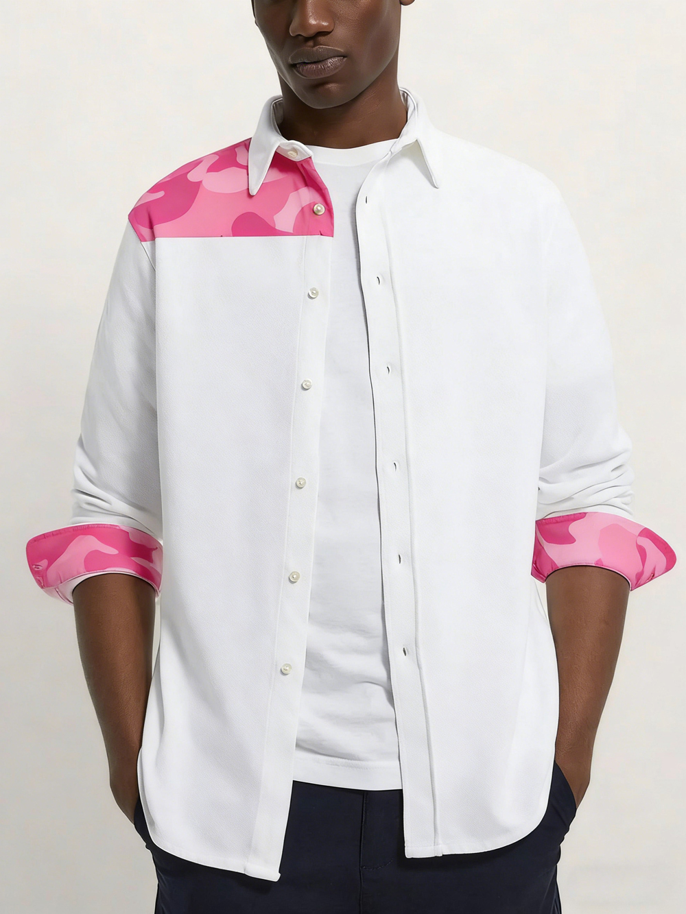 Men's Simple Fashion Long Slee - Large Men Formal Wear ulasan dan harga