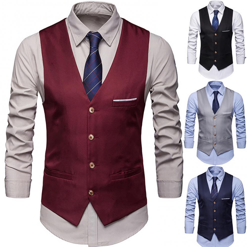 Dress Vests For Men Slim Fits  - Formal Vest Waistcoat ulasan dan harga