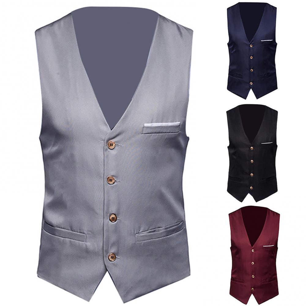 Dress Vests For Men Slim Fits  - Formal Vest Waistcoat ulasan dan harga