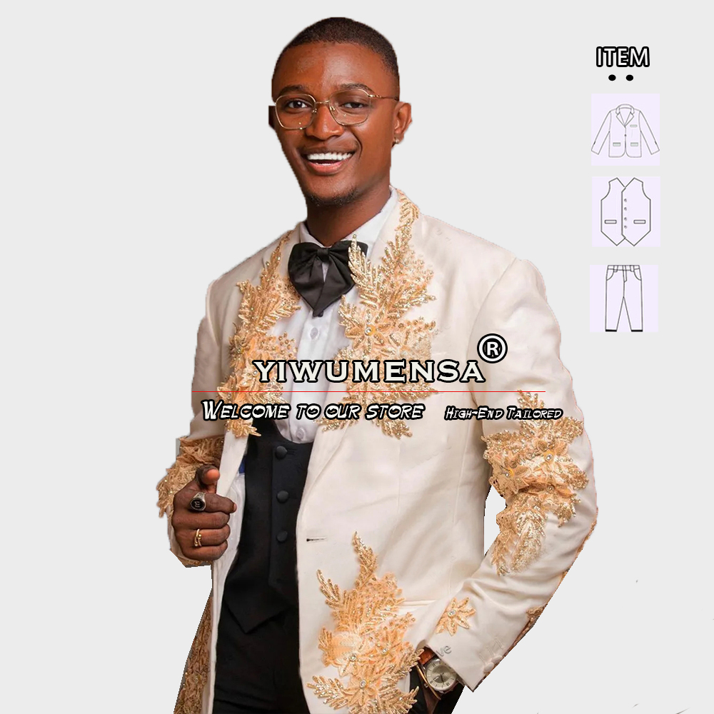Customized 3 Pieces Suits Men  - Men'S Luxury Formal Wear ulasan dan harga