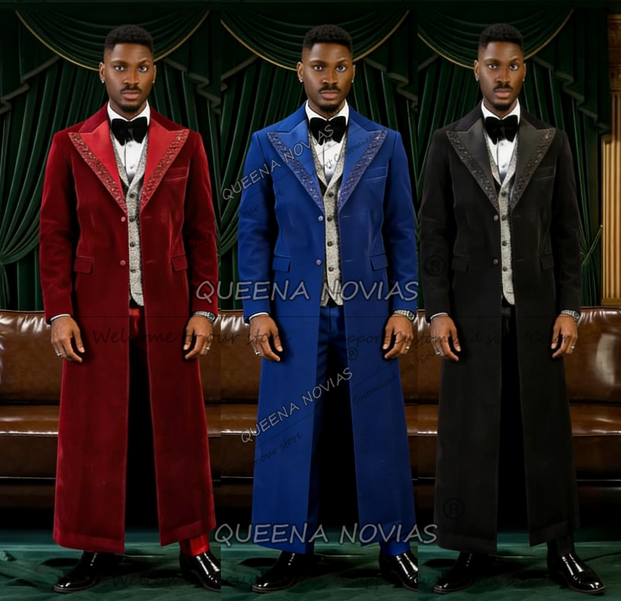 Unique Design Men Suit Long Cu - Men Formal Wear Design ulasan dan harga