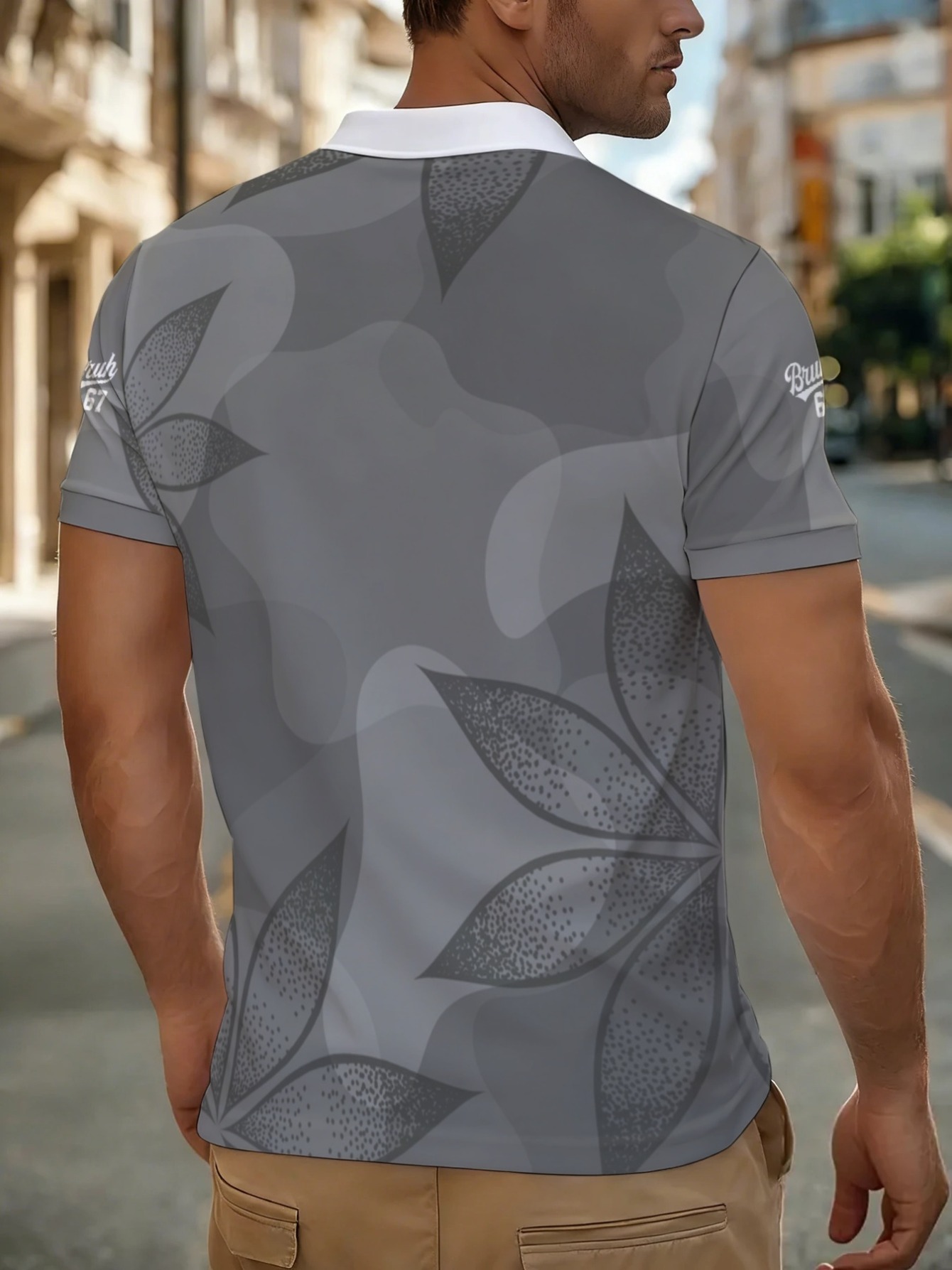 Men's Gray Polyester Shirt,Ado - Men Formal Wear Design ulasan dan harga