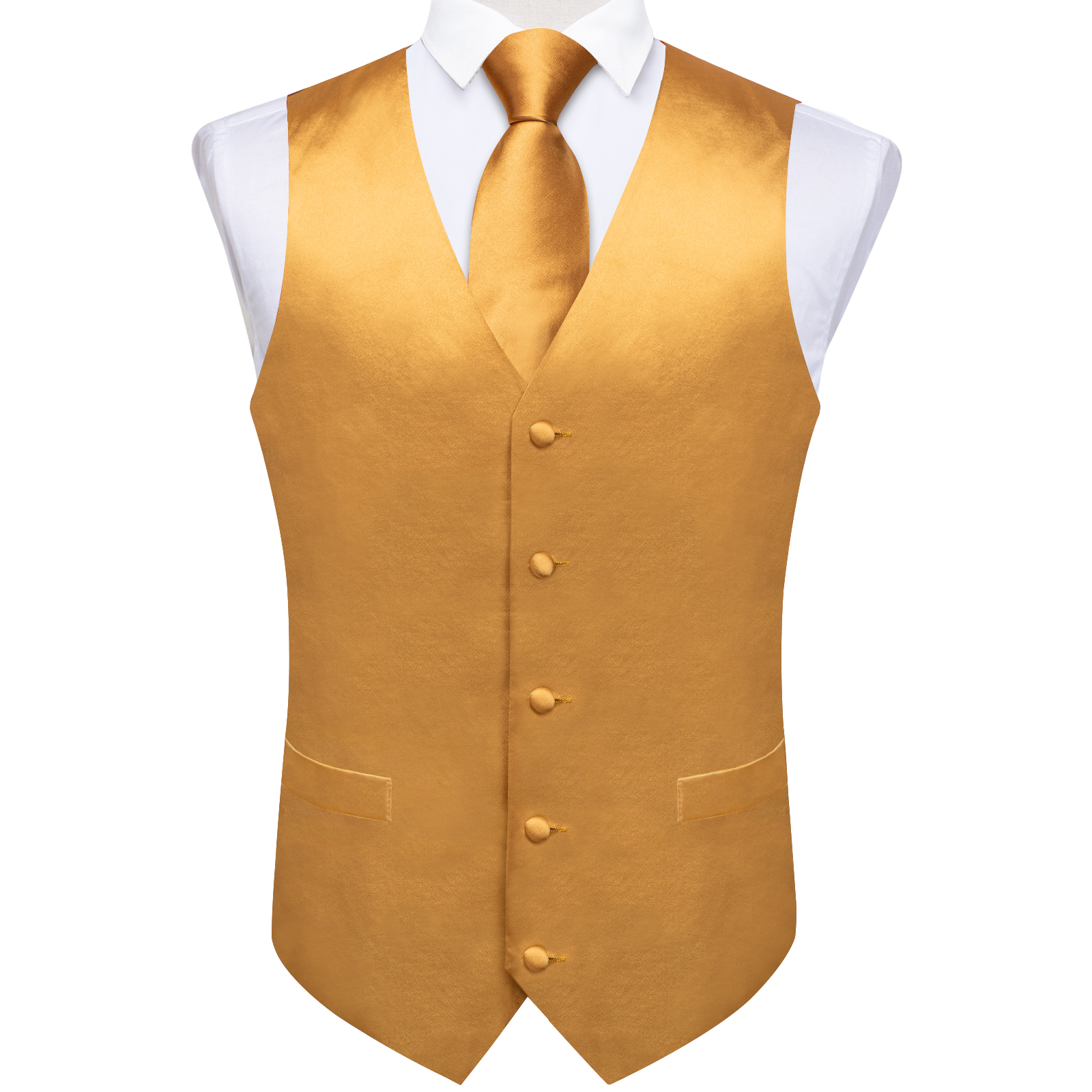 Luxury Paisley Gold Vest for M - Formal Vest Waistcoat ulasan dan harga